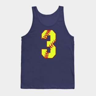 Fastpitch Softball Number 3 #3 Softball Shirt Jersey Uniform Favorite Player Biggest Fan Tank Top